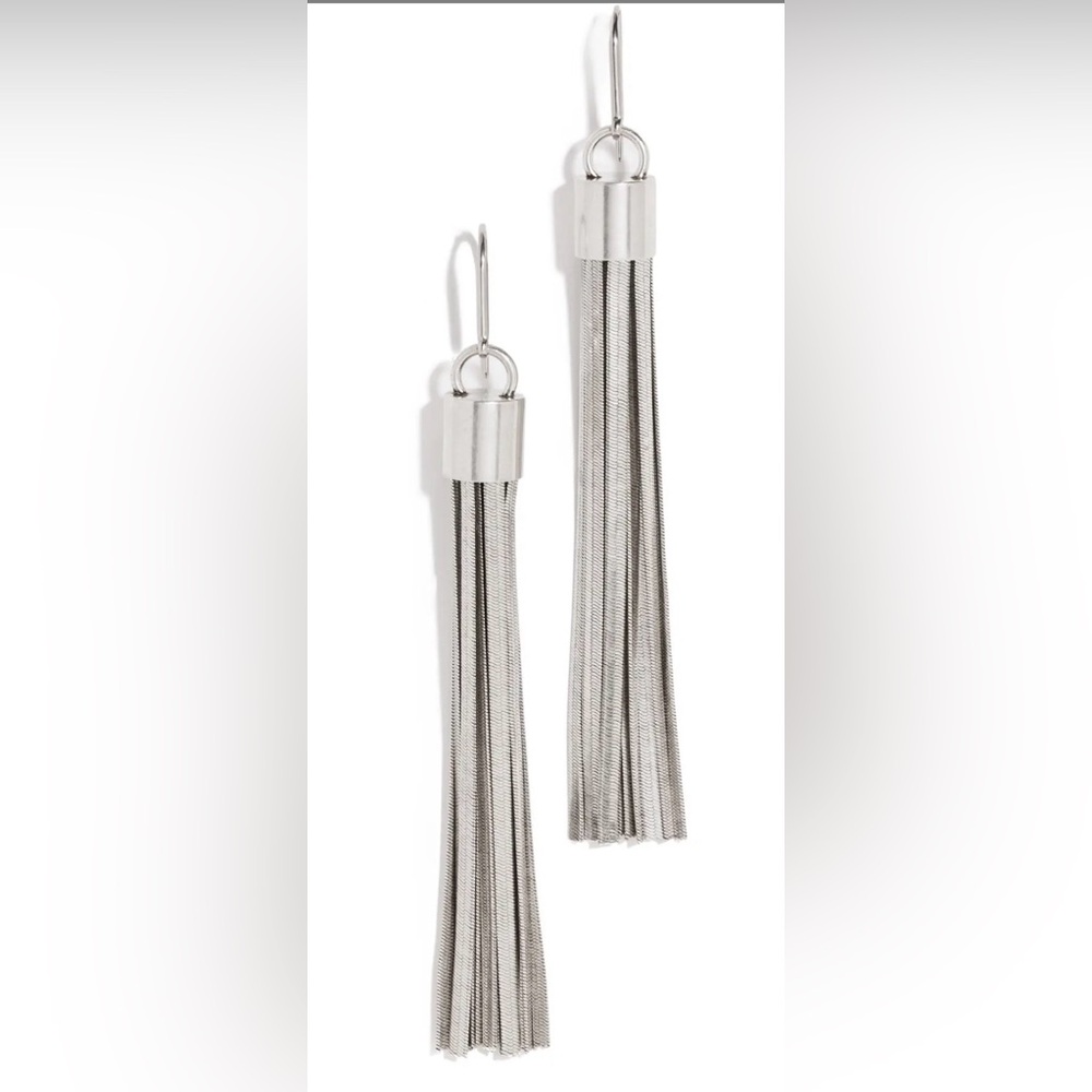 Isabel Marant Fringe Tassel Earrings Silver